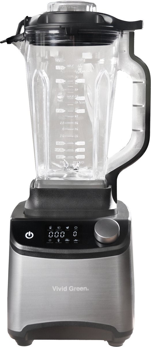 Power Blender 1800W – Digitaal Display – 8 standen – IJscrusher – Stamper – 8-bladig mes – 2L Tritan kan