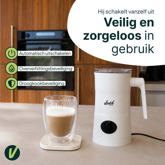 Melkopschuimer - Schenktuit - 4-in-1 Melkschuimer - Elektrische Melkklopper - Creme