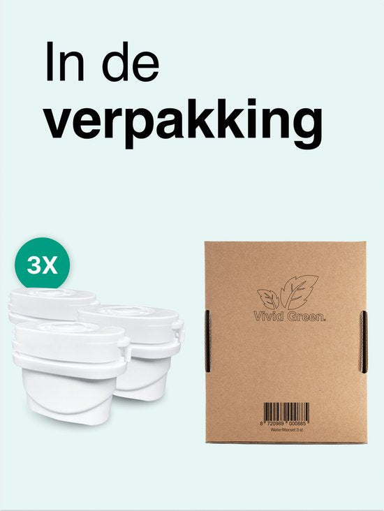 Waterfilterset - Geschikt voor Heetwaterdispenser Vivid Green - 3 stuks