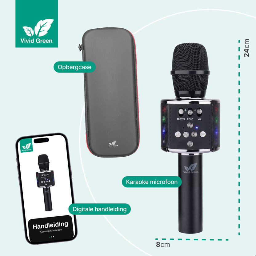 Karaoke microfoon Inc. opbergcase Voor kinderen en Volwassenen