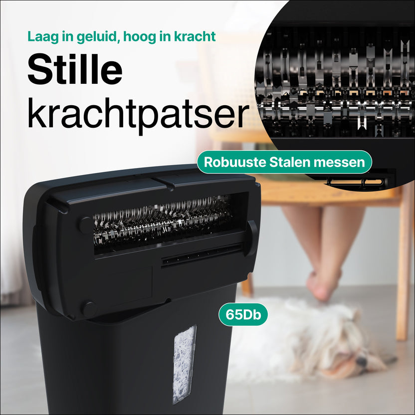 Papierversnipperaar - 13L - 8 A4 vellen - Creditcard Vernietiger