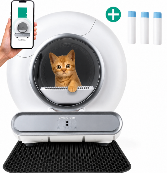 Automatische kattenbak -Zelfreinigende Kattenbak Inclusief App - 65L - 4 standen