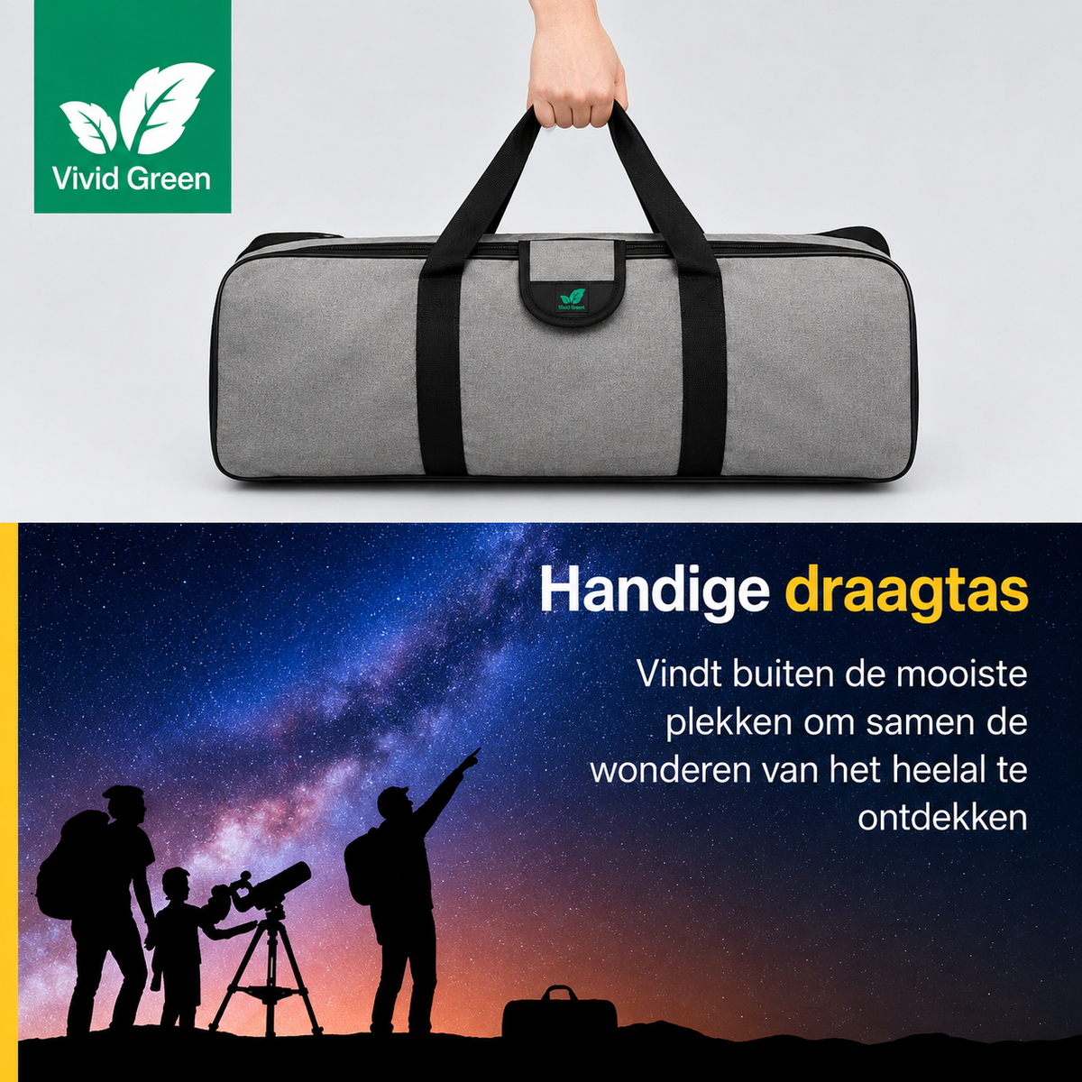 Telescoop complete set - 375x zoom - Sterrenkijker - Geschikt voor kinderen en volwassenen - Wit
