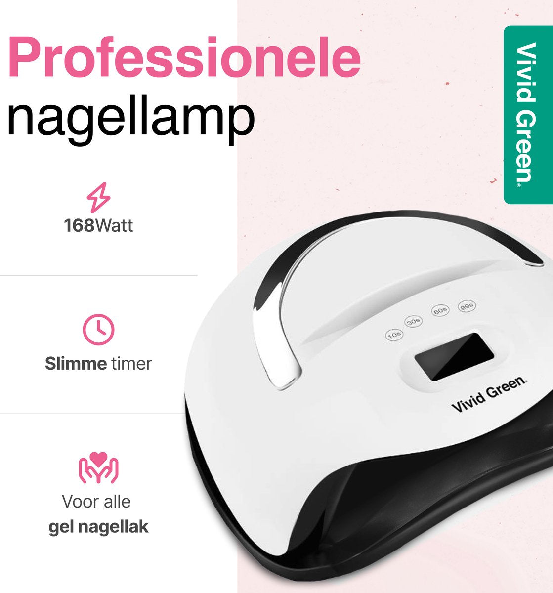 UV lamp gelnagels 168W - Led nagellamp - Gellak nagel lamp - Nageldroger