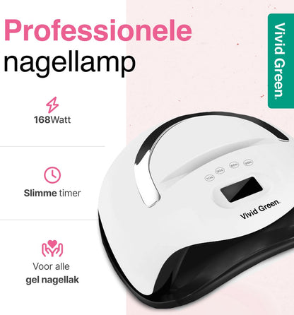 UV lamp gelnagels 168W - Led nagellamp - Gellak nagel lamp - Nageldroger