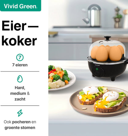 Multifunctionele Eierkoker voor 7 eieren