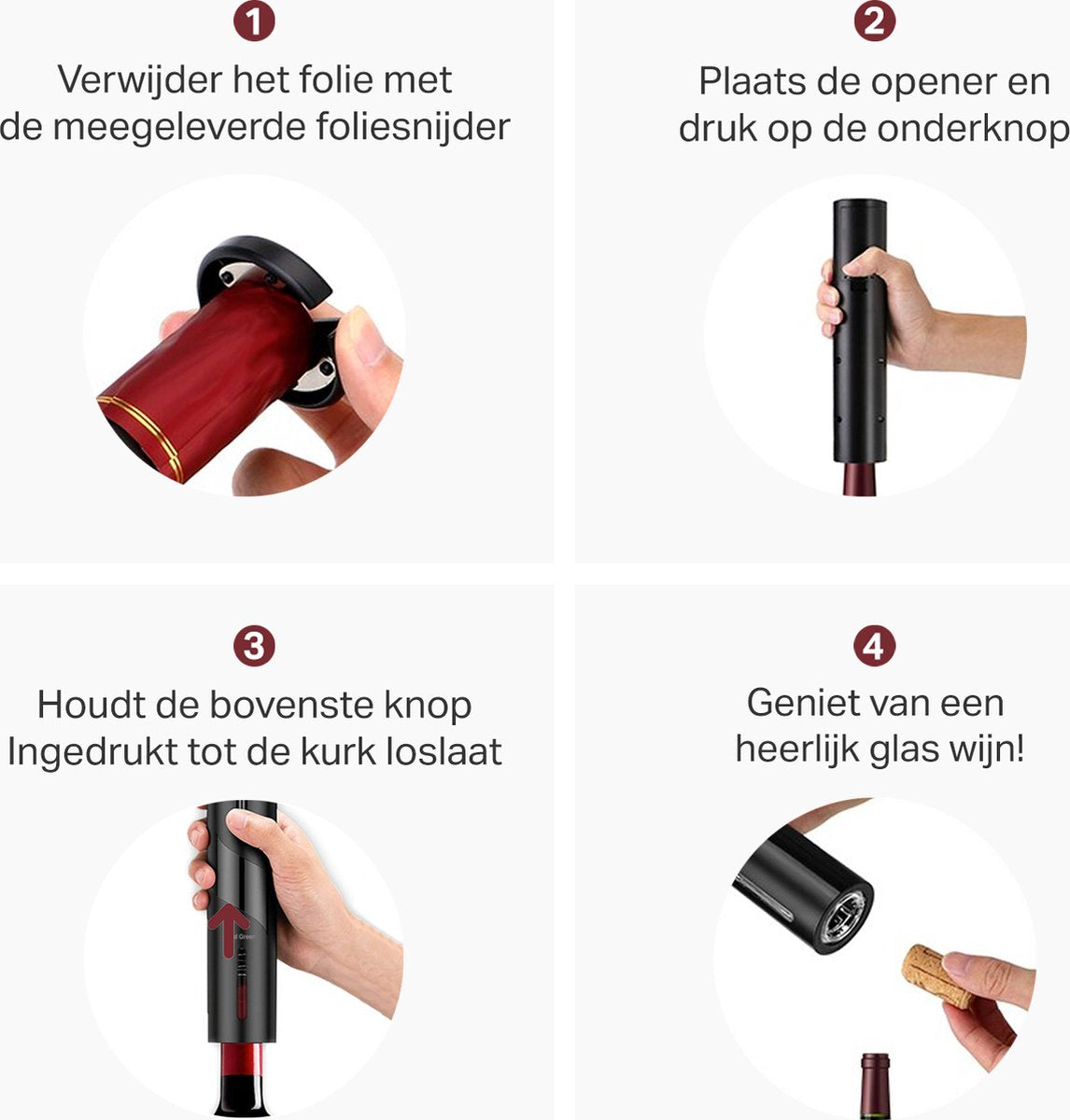 Elektrische kurkentrekker - Wijnopener - Wijn opener
