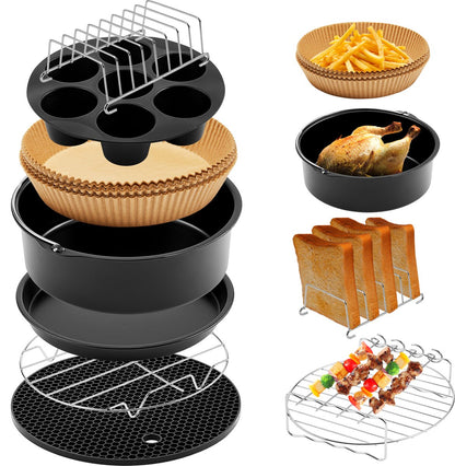 Airfryer Accessoires Complete Set - Ø 20 CM - 8 delig