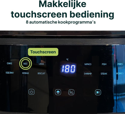 Airfryer 5L - Tot 4 Personen - PFAS-vrij - 12 Programma's