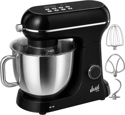 Luxe Keukenmixer - 7L Mengkom met Verwarmde Bodem - Rijsfunctie - Touchscreen & Timer - Vaatwasserbestendig - Keukenmachine - Keukenrobot - Zwart