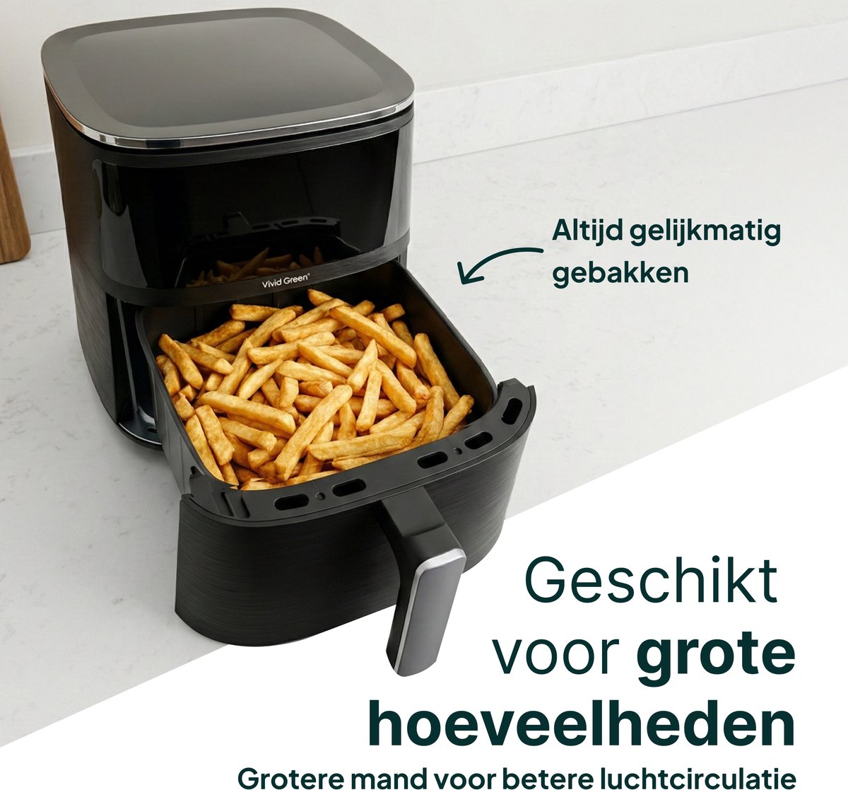 Airfryer 5L - Tot 4 Personen - PFAS-vrij - 12 Programma's