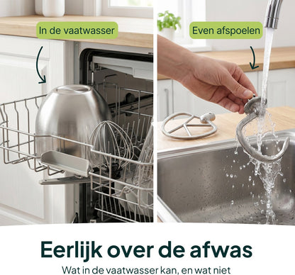 1500W Keukenmixer - 10 Snelheden - 3,8L Mengkom - Keukenmachine - Keukenrobot - Zwart