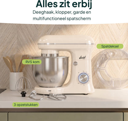 1500W Keukenmixer - 5L Mengkom - 10 Snelheden - Keukenmachine - Keukenrobot - Crème