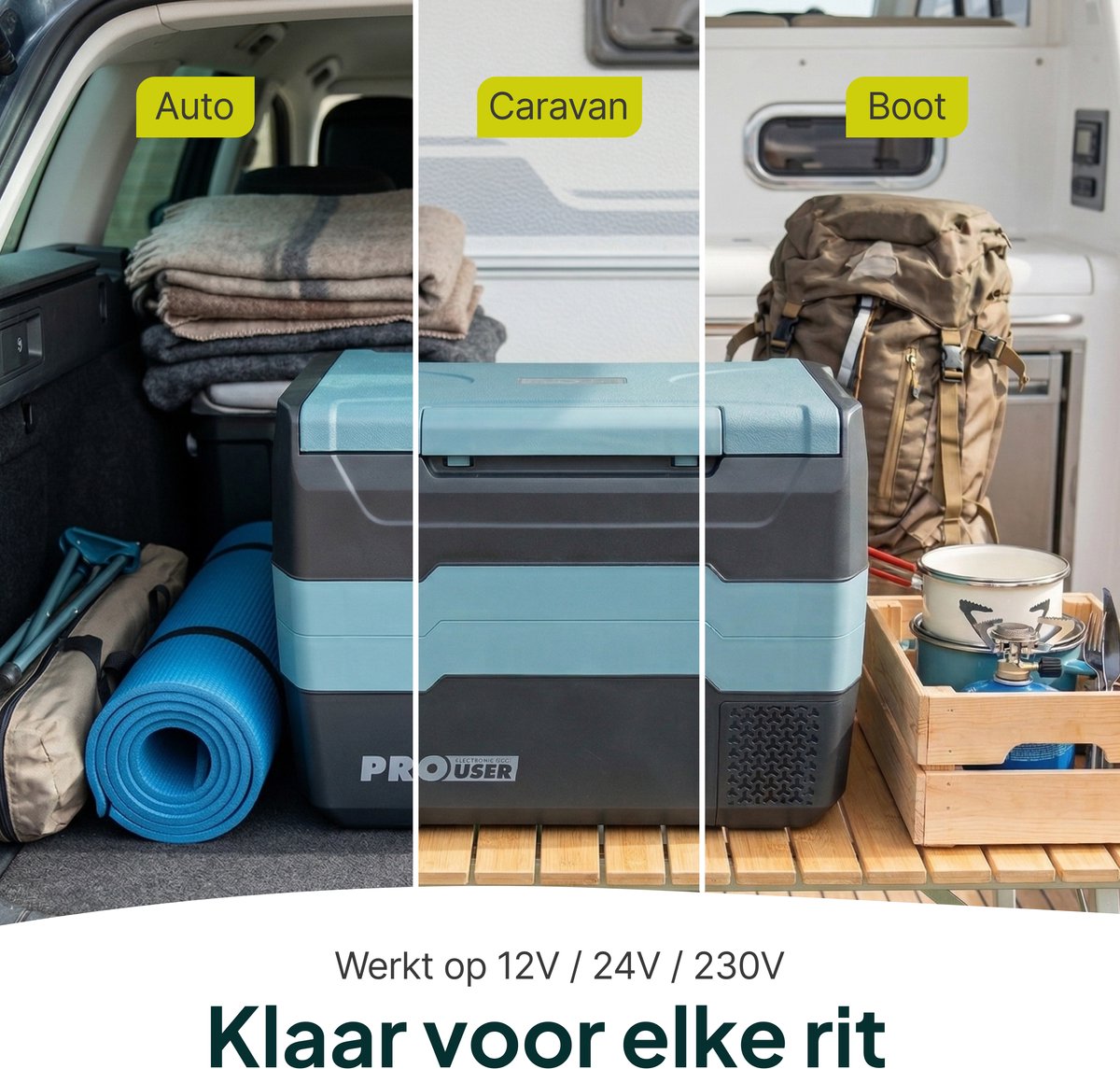 Compressor Koelbox 40L - Elektrische Camping Koelkast - Dual Zone - Koel- & Vriesbox - 12V/24V/230V - Pro-User CoolX 40