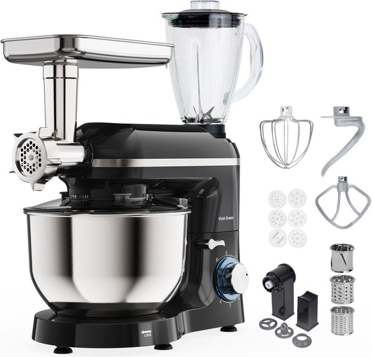 2000W Keukenmixer - 6.2L - Keukenmachine - Keukenrobot - Zwart