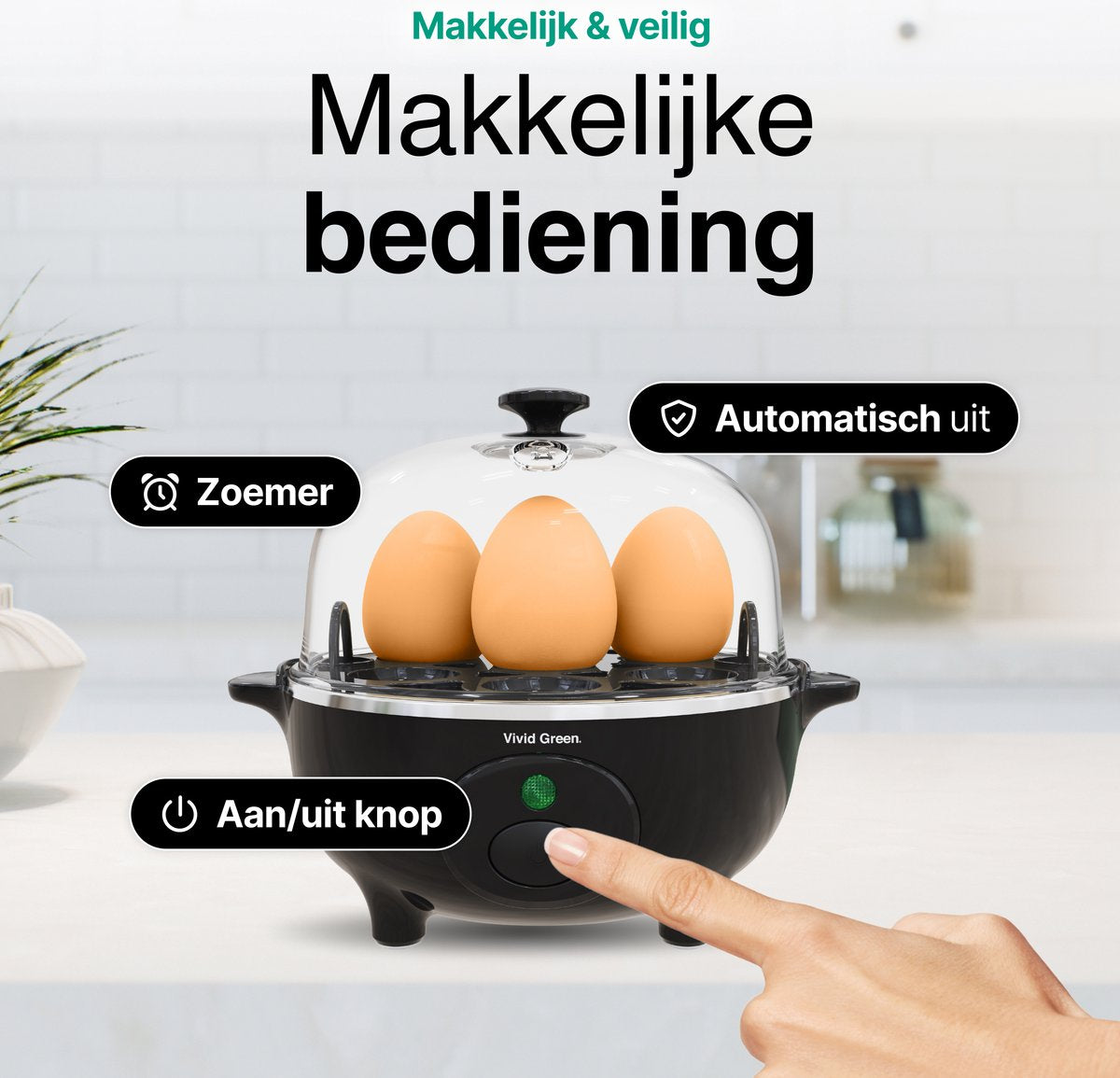 Multifunctionele Eierkoker voor 7 eieren