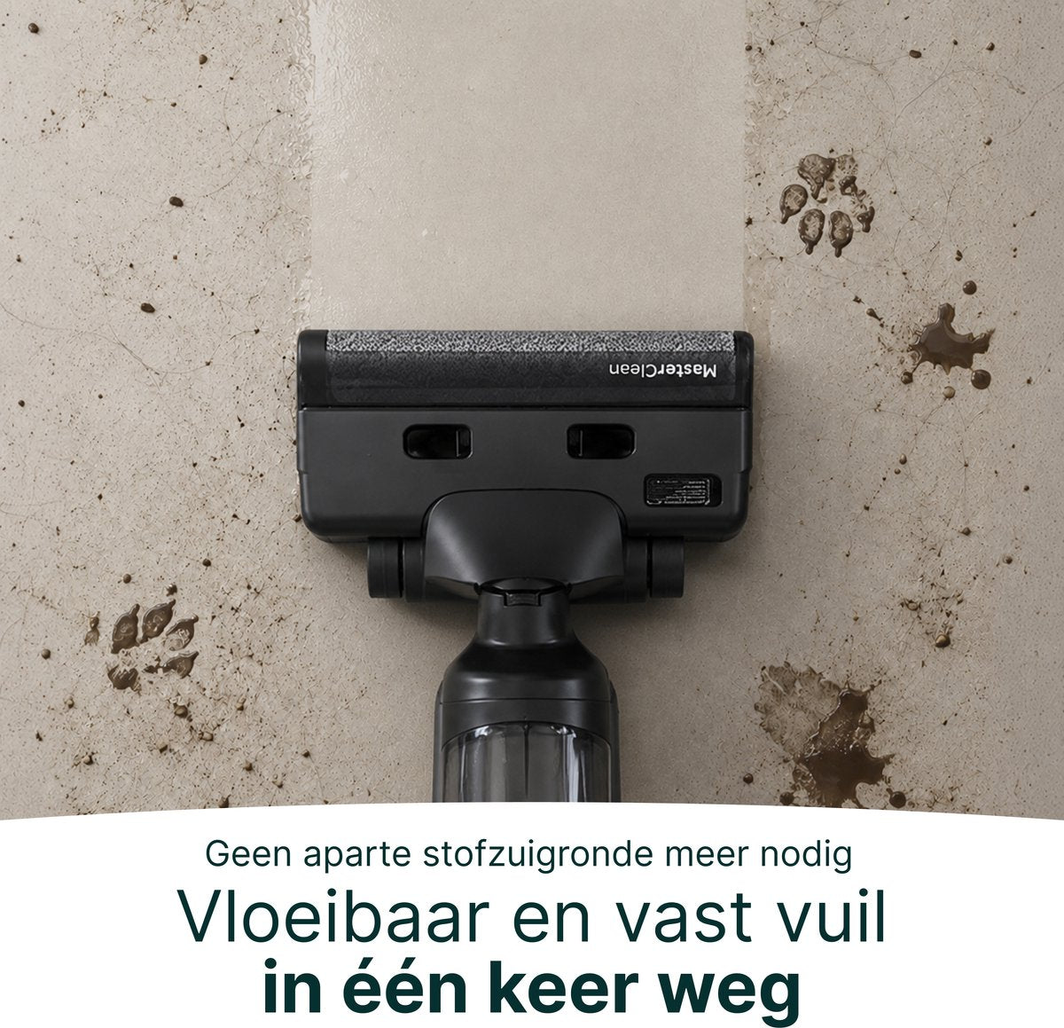 Vloerreiniger 2-in-1 - Nat- en Droog Steelstofzuiger - Met Dweilfunctie - Elektrische Dweil - Zelfreinigend