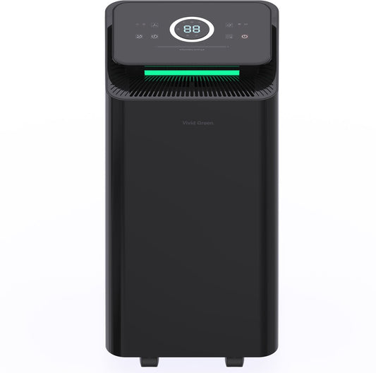 Luchtontvochtiger en Luchtreiniger - 12L - HEPA filter - 210W - Zwart