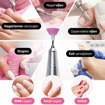 Elektrische Nagelvijl - Nagelfrees Complete Set 35000 RPM - Manicure & Pedicure