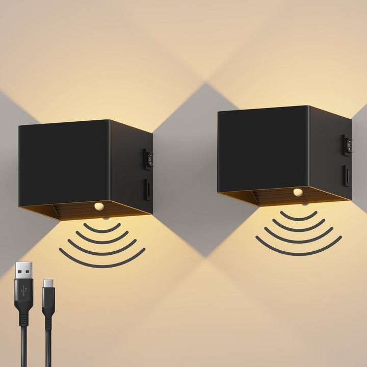 Oplaadbare Wandlamp - 2 pack - Extra grote accu - 7800 mAh - Bewegingssensor - Binnen