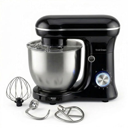 1500W Keukenmachine - Keukenrobot - 5L - Keukenmixer - Mixer met Mengkom - Zwart