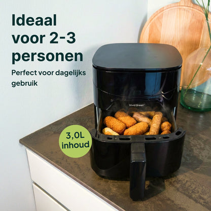 Airfryer 3L – 2 tot 3 Personen – PFAS-vrij – 8 Programma’s