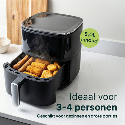 Airfryer 5L - Tot 4 Personen - PFAS-vrij - 12 Programma's