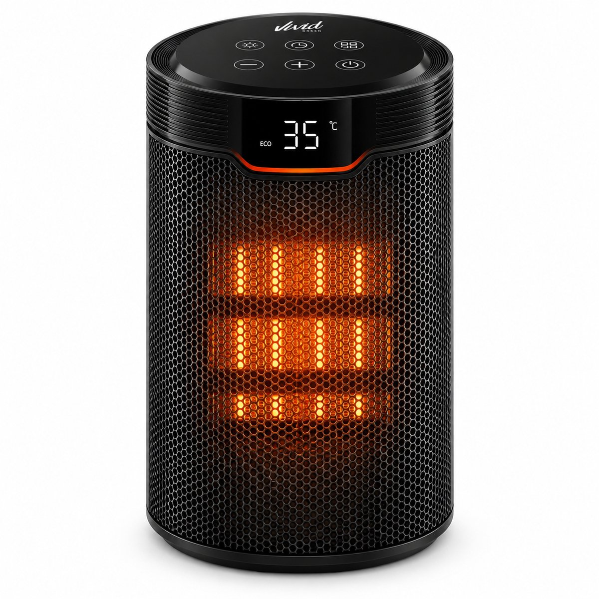 Keramische Elektrische Kachel 1500W - Ventilatorkachel - ECO-modus - Timer - Afstandsbediening - Zwart