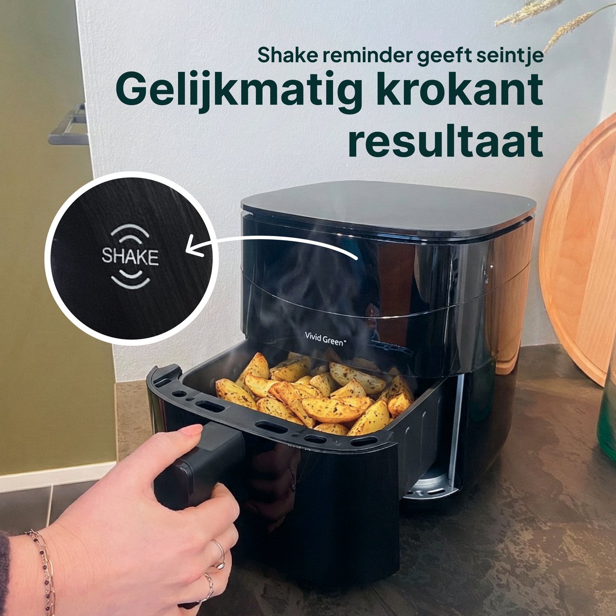 Airfryer 3L – 2 tot 3 Personen – PFAS-vrij – 8 Programma’s