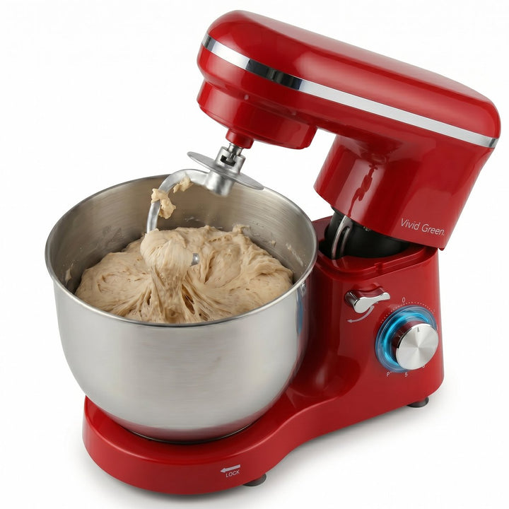 2000W Keukenmachine - Keukenrobot - 6.2L - Keukenmixer - Mixer met Mengkom - Rood