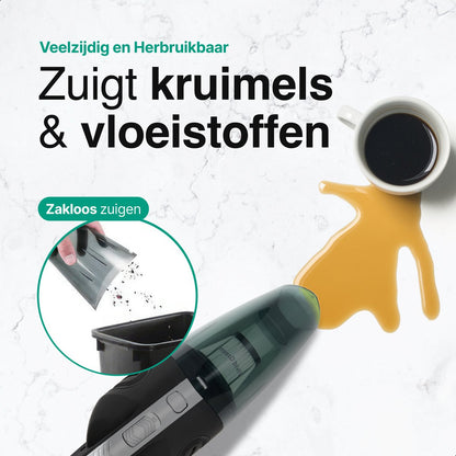 Kruimelzuiger Snoerloos -  5 opzetstukken