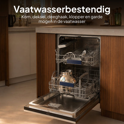 Luxe Keukenmixer - 7L Mengkom met Verwarmde Bodem - Rijsfunctie - Touchscreen & Timer - Vaatwasserbestendig - Keukenmachine - Keukenrobot - Crème