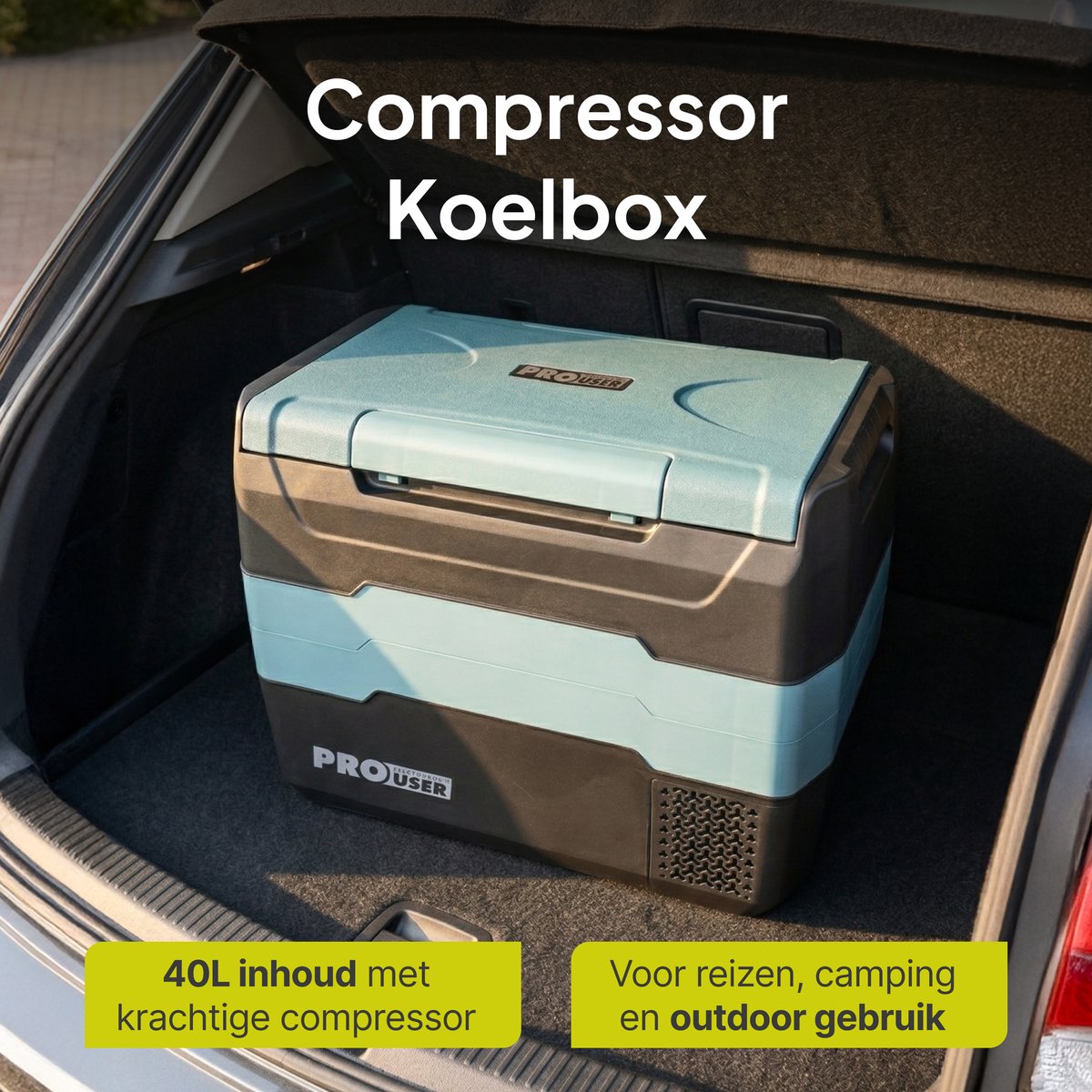 Compressor Koelbox 40L - Elektrische Camping Koelkast - Dual Zone - Koel- & Vriesbox - 12V/24V/230V - Pro-User CoolX 40