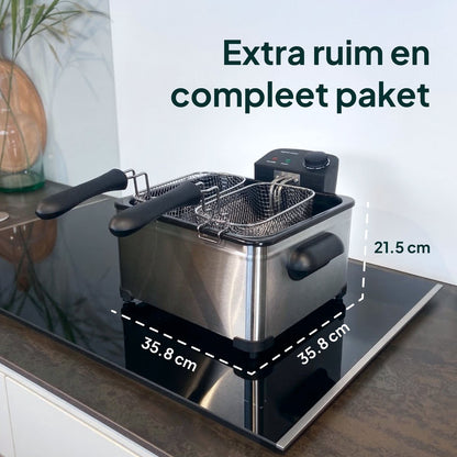 Frituurpan - 5 Liter - 3 Manden -  Friteuse