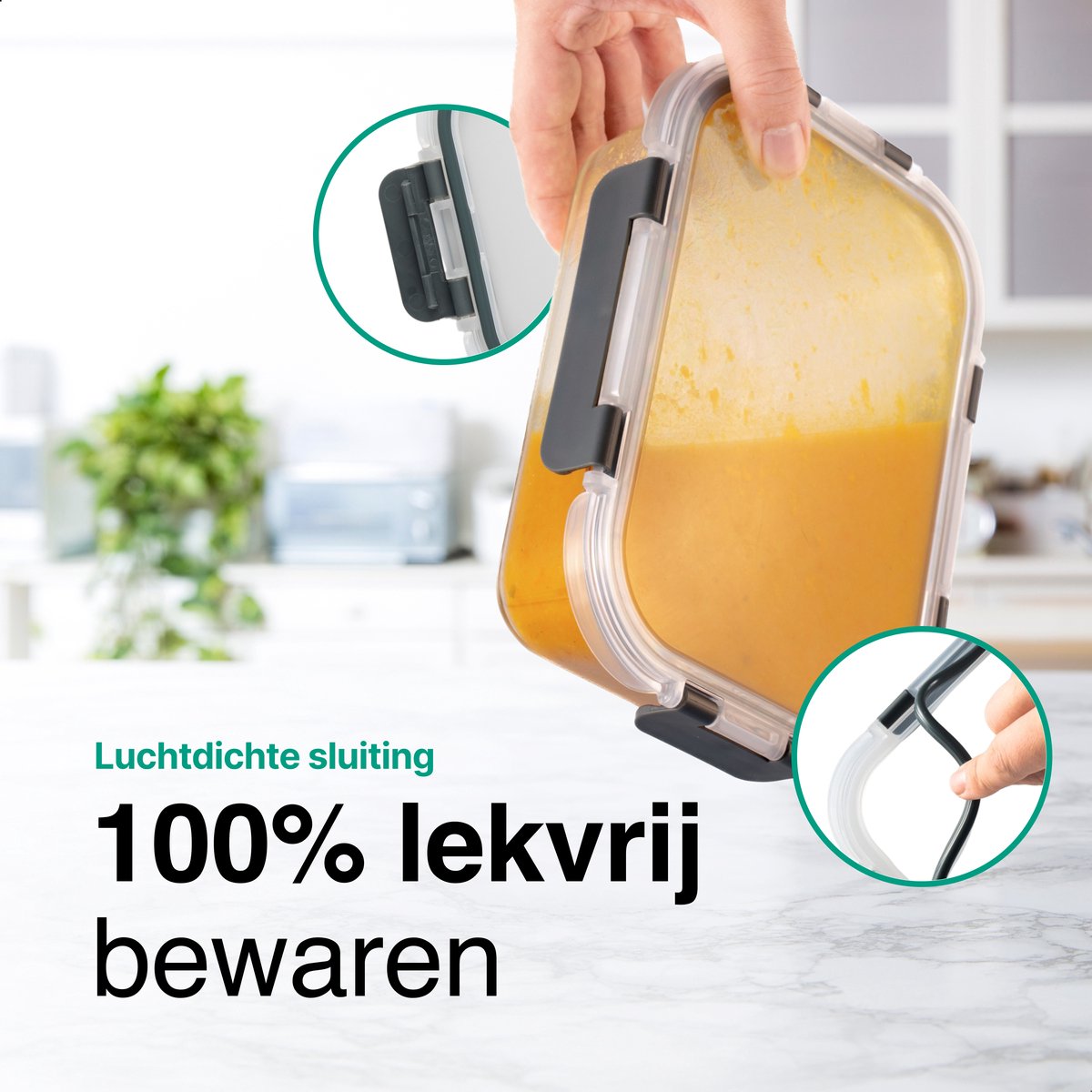 Vershoudbakjes Glas - 6 stuks - Meal Prep Bakjes - Diepvriesbakjes - 1040ml