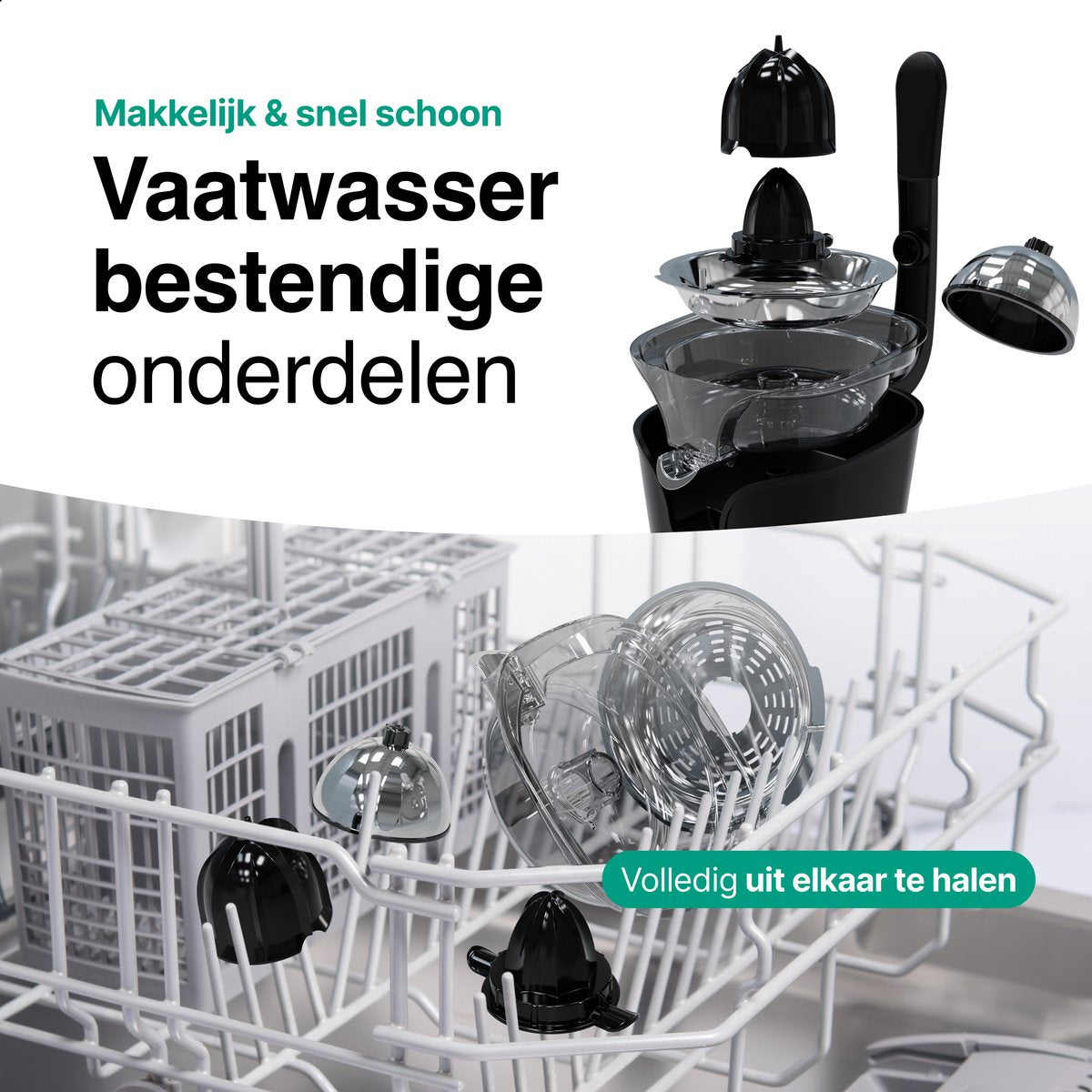 Elektrische Citruspers met Instelbaar Pulpfilter - 160W - 650ml