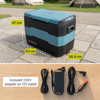 Compressor Koelbox 40L - Elektrische Camping Koelkast - Dual Zone - Koel- & Vriesbox - 12V/24V/230V - Pro-User CoolX 40