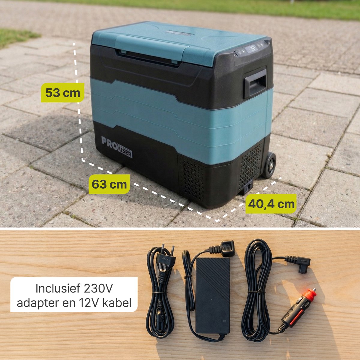 Compressor Koelbox 50L - Elektrische Camping Koelkast - Dual Zone - Koel- & Vriesbox - 12V/24V/230V - Pro-User CoolX 50