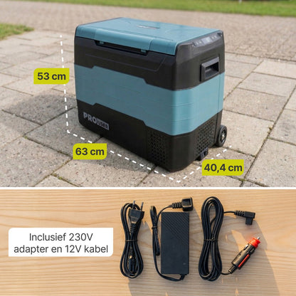 Compressor Koelbox 50L - Elektrische Camping Koelkast - Dual Zone - Koel- & Vriesbox - 12V/24V/230V - Pro-User CoolX 50