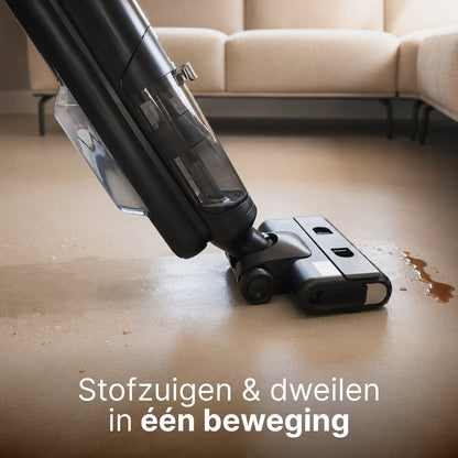 Vloerreiniger 2-in-1 - Nat- en Droog Steelstofzuiger - Met Dweilfunctie - Elektrische Dweil - Zelfreinigend