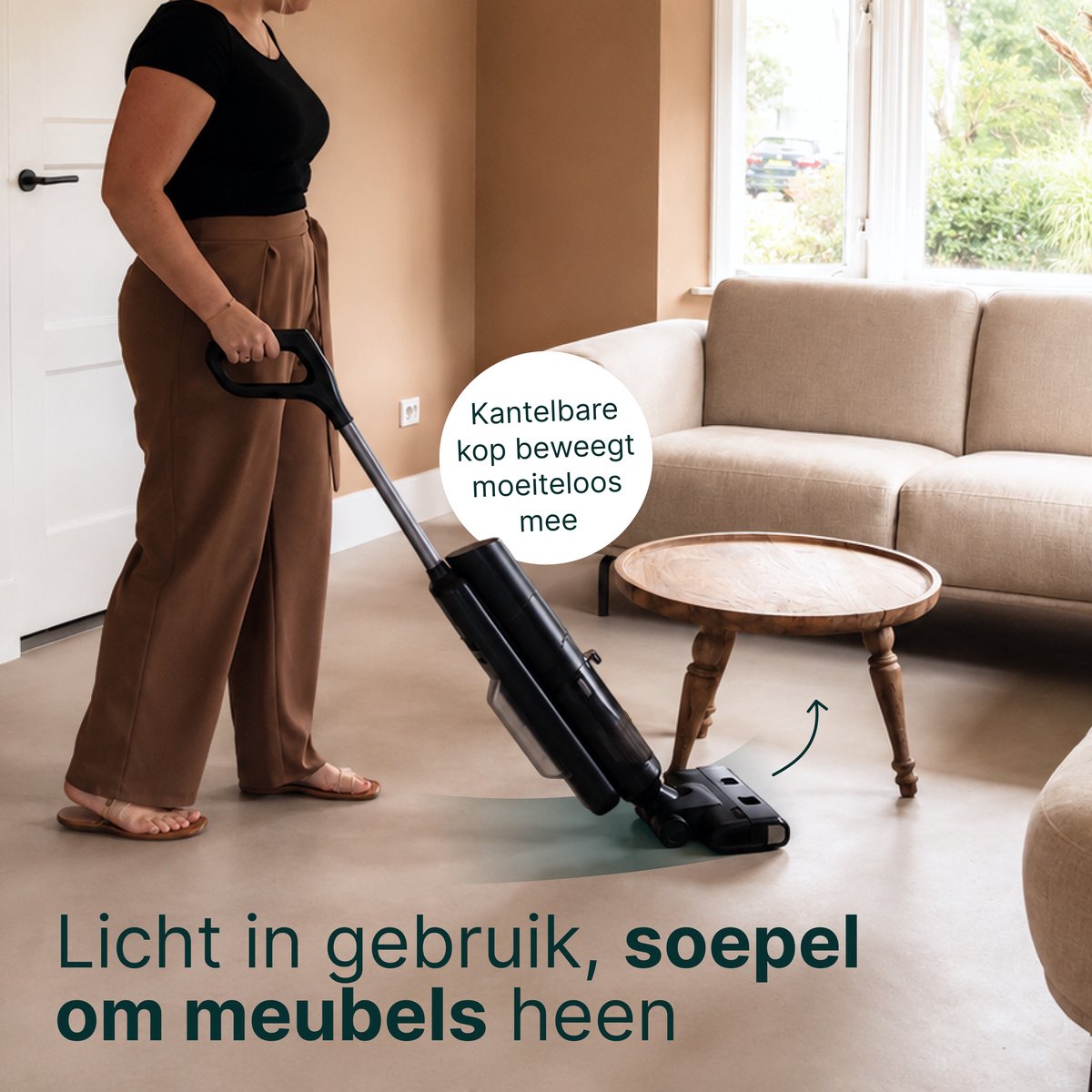 Vloerreiniger 2-in-1 - Nat- en Droog Steelstofzuiger - Met Dweilfunctie - Elektrische Dweil - Zelfreinigend