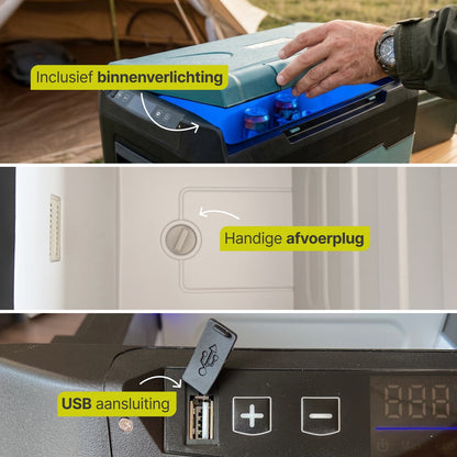 Compressor Koelbox 40L - Elektrische Camping Koelkast - Dual Zone - Koel- & Vriesbox - 12V/24V/230V - Pro-User CoolX 40