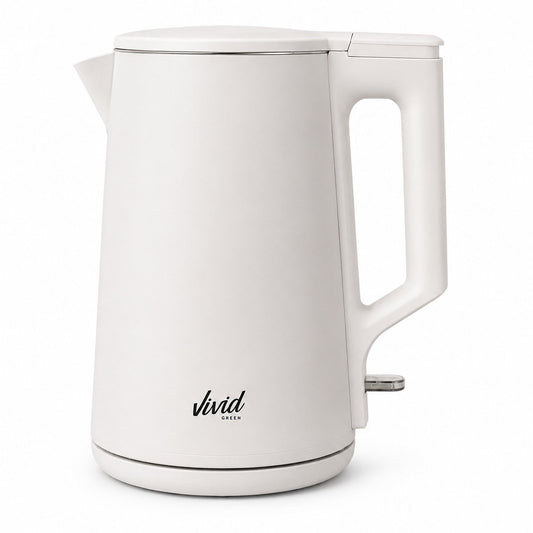Waterkoker - 1.7L - Dubbelwandig - BPA-vrij - RVS - 2000W - Elektrisch - Beige