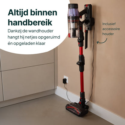 500W Steelstofzuiger - Met Dweilfunctie - Kruimelzuiger - Flexibele Stang - Stofzuiger 32kPa Zuigkracht