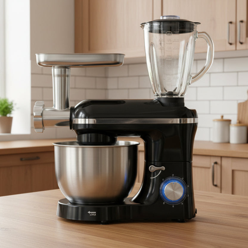 2000W Keukenmixer - 6.2L - Keukenmachine - Keukenrobot - Zwart