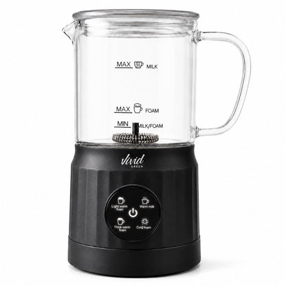 Melkopschuimer Glas - PFAS-vrij - 4-in-1 Melkschuimer - Elektrische Melkklopper