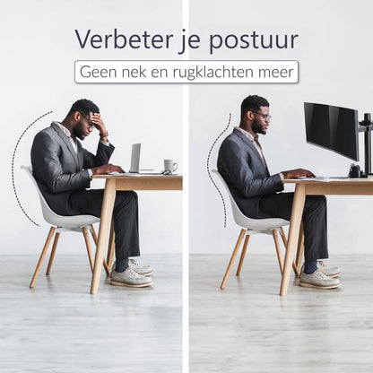 Dubbele Monitor Arm - Standaard - Beugel - 2 Schermen - 13 t/m 27 inch
