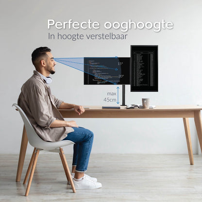 Dubbele Monitor Arm - Standaard - Beugel - 2 Schermen - 13 t/m 27 inch