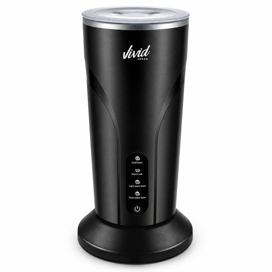 Melkopschuimer - PFAS-vrij - 4-in-1 Melkschuimer - Elektrische Melkklopper - Zwart