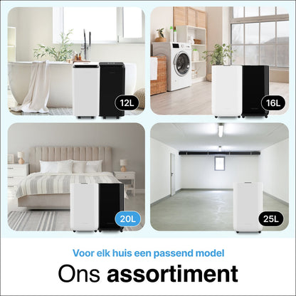 Luchtontvochtiger en Luchtreiniger - 20L - HEPA filter